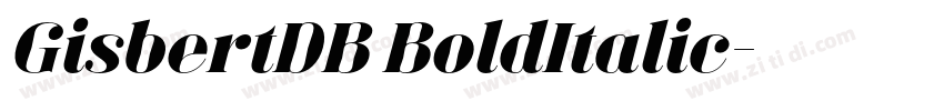 GisbertDB BoldItalic字体转换